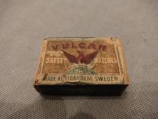 Vintage Matchbox Vulcan Safety Matches Made At Tidaholm, Sweden Impregnated