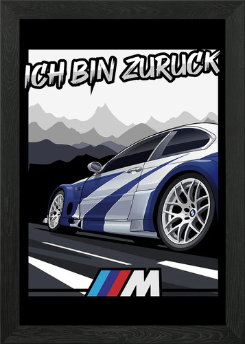 Bmw gtr framed wall - framed, art