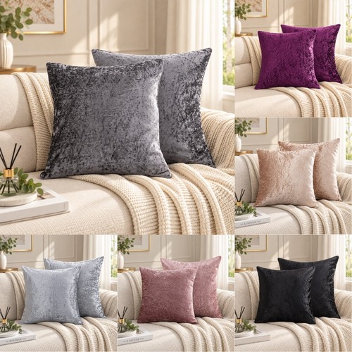 Crushed velvet cushion - cushion, covers