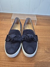 Ladies Russell & Bromley Blue Suede Flat Shoes Pumps UK 5 EU 38 VGC