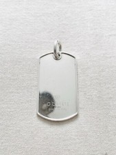 Gucci 925 Silver Dog Tag (5cm x 2.8cm) with Bale