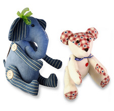 Teddy Bear & Elephant, TWO Stuffed Animal Sewing PATTERNS by My Fabric Heaven
