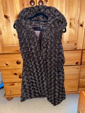 Faux fur dark brown gilet