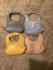 4 Pack Silicone Soft Baby Bibs