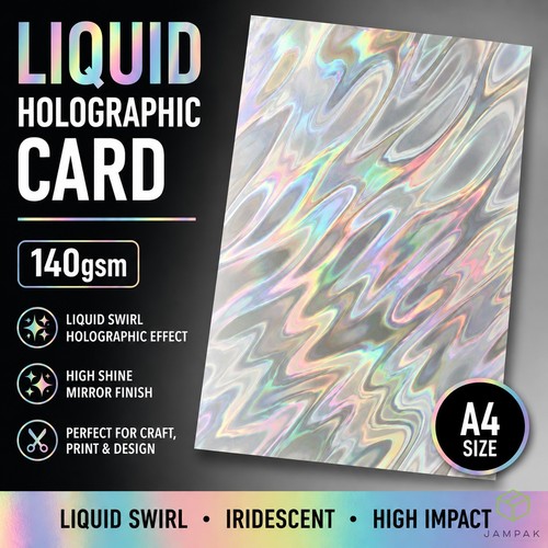 Liquid holographic mirror card - mirror,