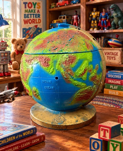 Vtg 1970s globe earth - globe,