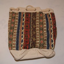 Drawstring Backpack with Aztec