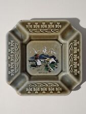 Vintage Irish Porcelain WADE Ireland Farm Scene Shamrock Tea Bag Spoon Ashtray