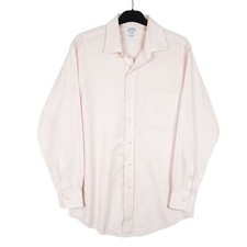 BROOKS BROTHERS Pink Shirt Slim Fit Long Sleeve Casual Cotton Mens M