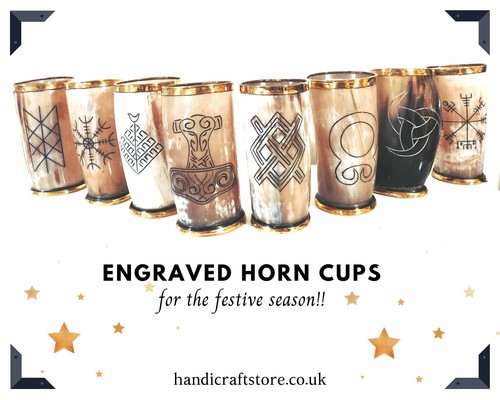 Engraved horn viking - engraved,