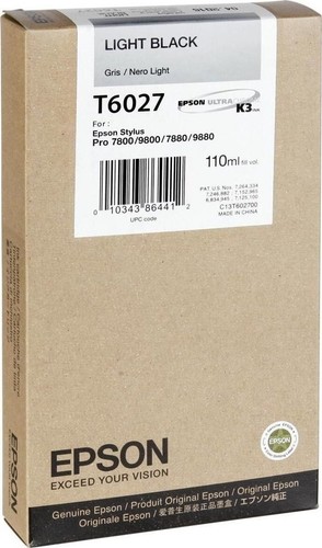 Genuine epson t6027 black - genuine,