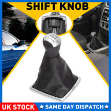 1x Car Shift Gear Knob 5 Speed With Leather Boot For Ford Focus MK2 2005-2012