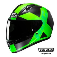 HJC C10 Tez Full Face Motorcycle Helmet Motorbike Scooter ACU Gold Crash Lid