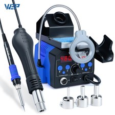 WEP 938BD-II Soldering Iron Station Hot Air Gun Desolder Station with LED Lamp