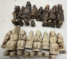 Chess Set Figures Lewis Chessmen Replica Pieces NO board E2
