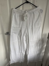 primark linen trousers white