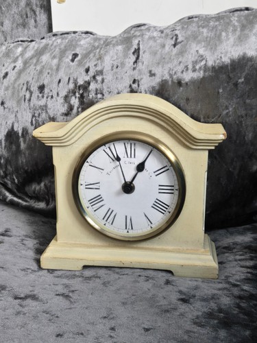 Cream wooden towcester clock - cream,