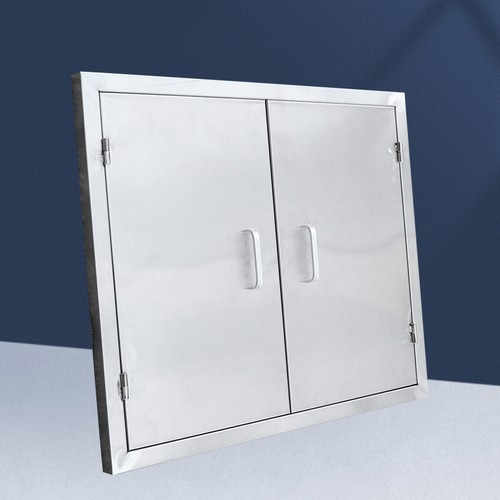 Stainless steel double doors - stainless,