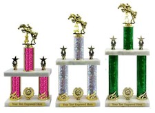 Personalised Horse Jumping Riding Trophy Award Tier Column American Style Award