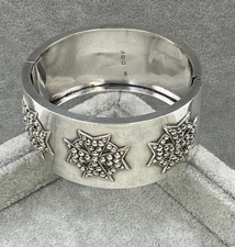 925 Silver Cuff Hinged Bangle