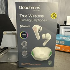 Goodmans True Wireless Gaming Earphones LED Battery Case Pc/Laptop/phone/tablets