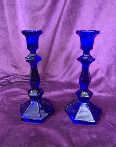 Antique cobalt blue hexagonal - blue,