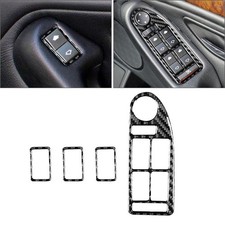Carbon Fiber Window Lift Switch Button Cover Trim For BMW 5 Series M5?E39