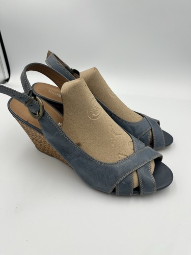 Footglove blue slingback wedge - footglove,