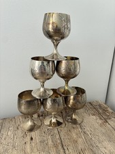 Set of 6 Vintage EPNS Goblets - 10cm tall 