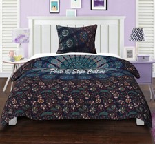 Indian floral quilt duvet - indian,