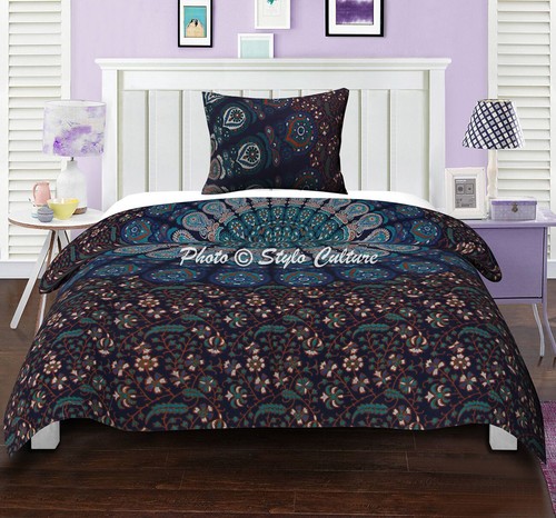 Indian floral quilt duvet - indian,