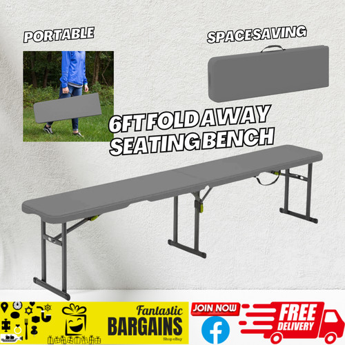 Core grey 6ft folding bench - core,