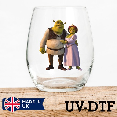 Shrek and fiona 8pcs dtf - and, uv