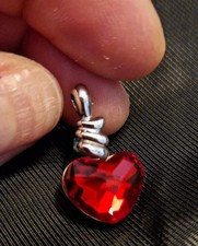 Authentic Swarovsky Heart Shaped Pendant Sterling Silver 925. Necklace