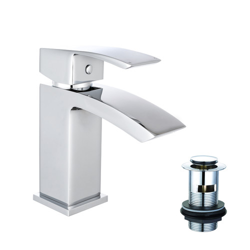 Basin mixer tap with waste - with,