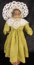 DRESS & HAT FOR ANTIQUE DOLL