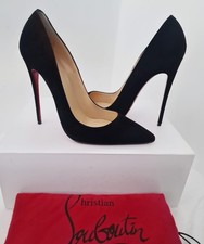 Christian Louboutin So Kate 120 Black Suede heels in size 39 UK 6