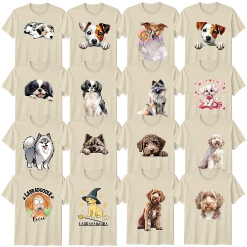 Watercolour dog adult shirt - watercolour,