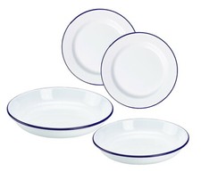 Falcon white enamel plate - x,