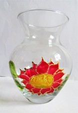 Medium Glass Vase with Stained
