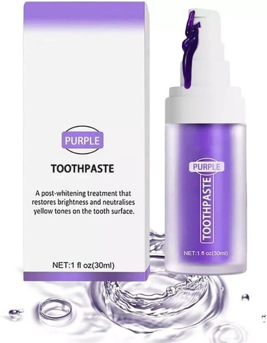 Purple toothpaste for - purple, teeth