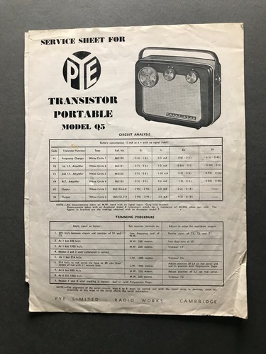 Vintage pye radio cambridge - pye,