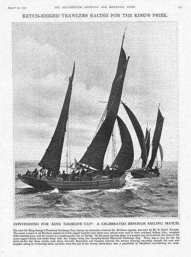 Brixham ketch rigged trawlers - brixham,