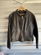 Mens Sz L Genuine Leather