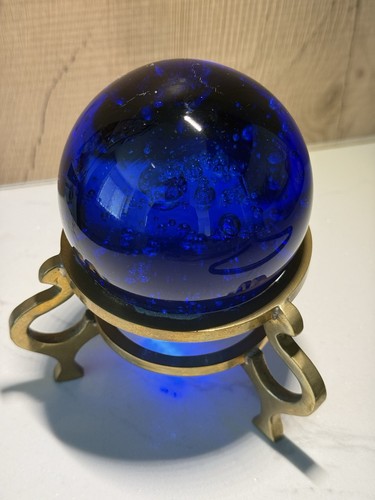 Cobalt blue crystal glass - crystal, ball