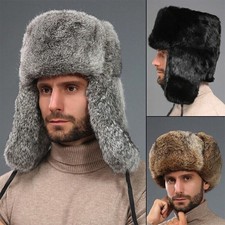Mens Winter Rabbit Fur