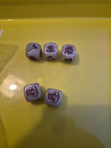 Thrud blood bowl - dice, set