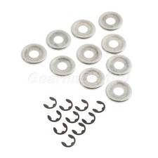 10Pc E-clip & Sprocket Washer