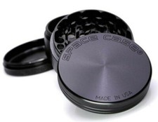 Black Space Case Herb Grinder 55mm 4-piece / part Large Spacecase UK SELLER