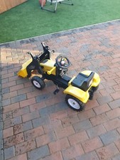 Kids Pedal Go-Kart Ride-On Tractor w/ Rake on Four Wheels